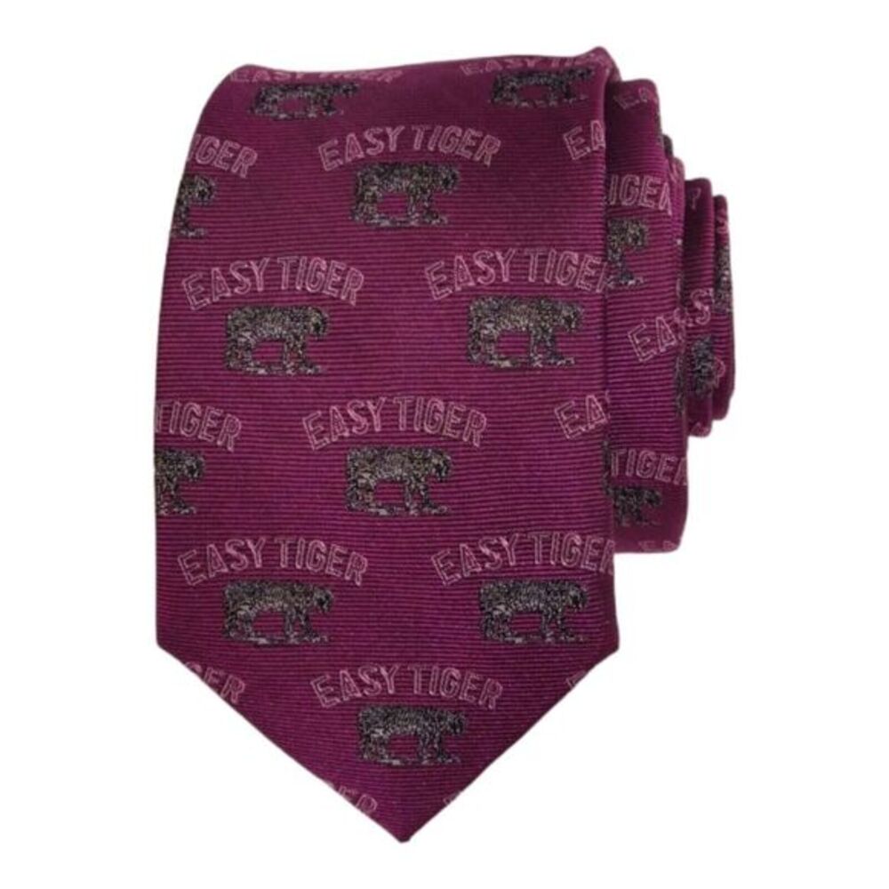 Nordstrom Mens Slim Tie 100 Silk Purple Narrow Dress‎ Necktie Easy Tiger 2.5